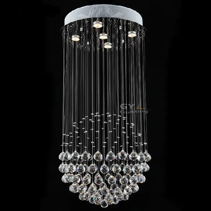 D50* H80cm Современные хрустальные люстры, освещение для кухни, спальни, гостиной, прихожей, лестницы, входа, дома, подвесная люстра