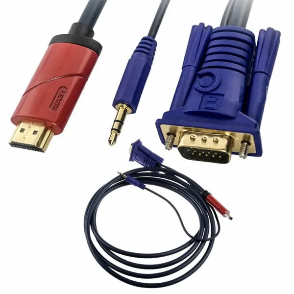 Поддержка 1080 P HDMI к VGA с 3,5 мм аудиокабель конвертер Кабель-адаптер для ПК XBOX HD tv DVD