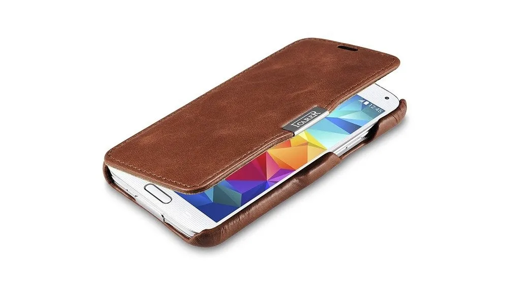 Для Samsung Galaxy S5 i9600 icarer брендовый Винтажный чехол из натуральной кожи на магните чехол-портмоне с карманом