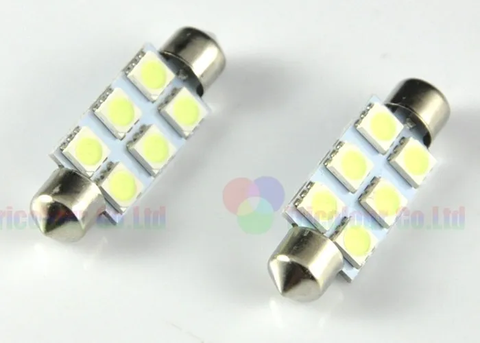 AutoEC C5W 5050 6 светодиодный 31 мм/36 мм/39 мм/41 мм Festoon купольный светодиодный лампы 6 SMD двери автомобиля купольная лампа потолочного светильника Лампы микс Размеры# LK114