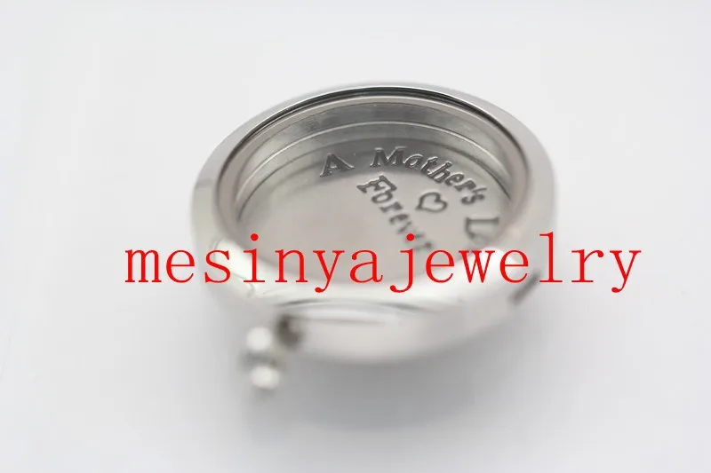 Mesinya 316L нержавеющая сталь большой mother Love Is Forever пластины 30 шт. в течение 30 мм Плавающий Шарм яркий стекло s. стальная коробка