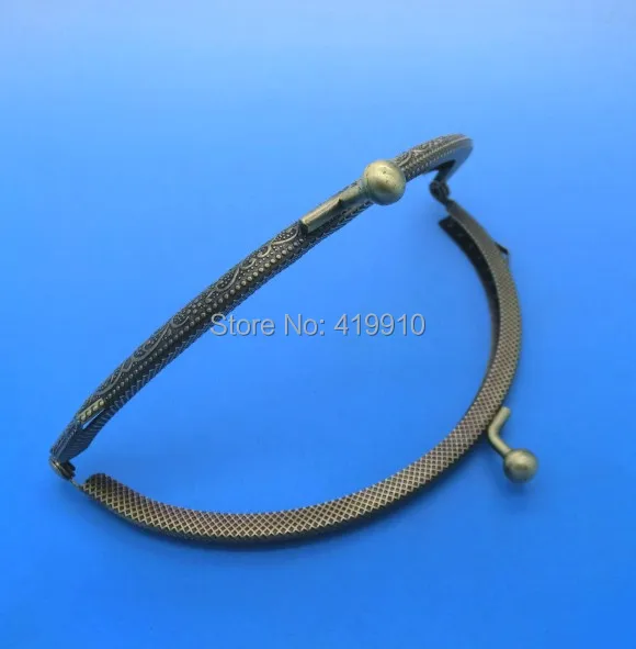 Shipping-2PC, металлическая рамка, застежка для кошелька, сумка с замком, ручка DIY, ручная работа, античная бронза, Heart13.5x8cm, J2596