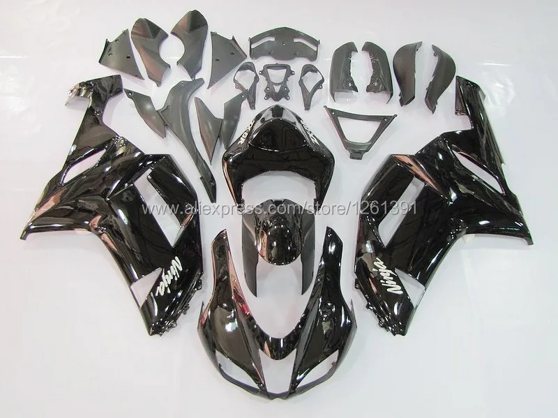 Инъекций все черный комплект обтекателей для KAWASAKI NINJA ZX 6R 636 07 08 ZX-6R 07-08 ZX6R 2007 2008 ZX 6R 07 08 Обтекатели sx33l