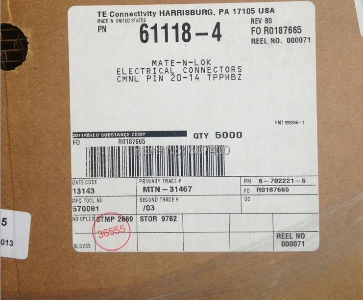 61118-4 CONN pin 20-14awg М-Н-l pre-оловянный терминалы TYCO TE AMP корпусов зажимы соединителя новые и оригинальные детали
