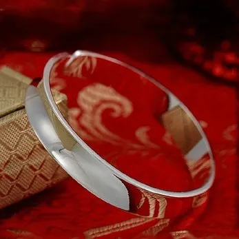 999 Стерлинговое Серебро Простой браслет и браслет для женщин и мужчин, Элегантный Модный Любовник Ювелирные Изделия