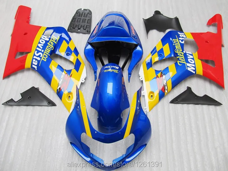 Обтекатель для SUZUKI 2001 2003 GSXR600 750 01 02 03 GSXR600 GSXR750 K1 01 02 03 GSXR 600 750 желтый красные, синие обтекатели Наборы