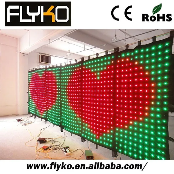 Купить дешевые видеозавеса LED светодиодная завеса для зрелищных мероприятий идеальная декорации диджея