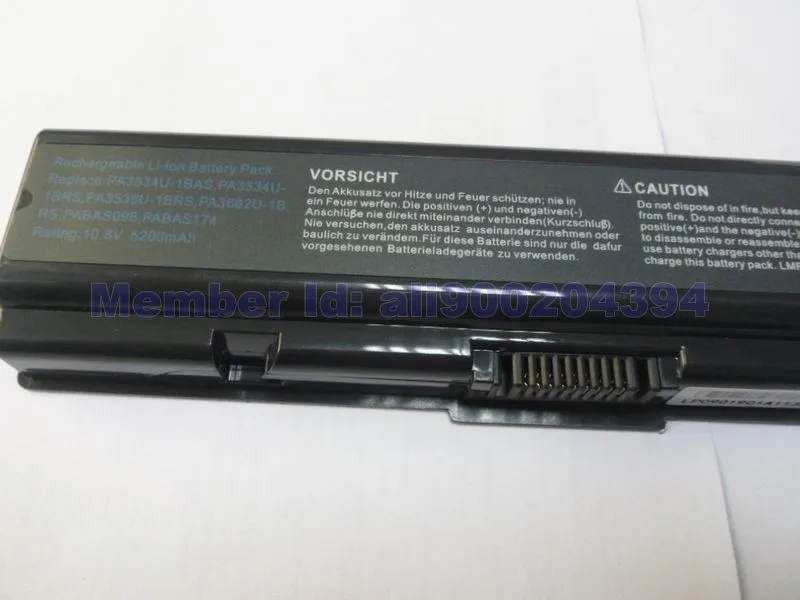 4400 мА*ч 10.8 В Аккумулятор для ноутбука Toshiba Equium A300D Satellite Pro A300 Satellite A300 A305 A305D A350 A350D A355 A355D