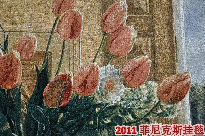 Aubusson 134*104 см пейзаж тюльпан антикварная мебель средневековое панно настенные картины для гостиной гобелен настенный