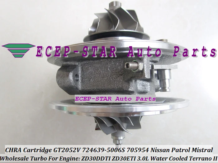 Turbo CHRA Cartridge Turbocharger Core GT2052V 724639-5006S 705954-0013 Water Cooled NISSAN Patrol Mistral TERRANO II ZD30DDTI ZD30ETI 3.0L (4)
