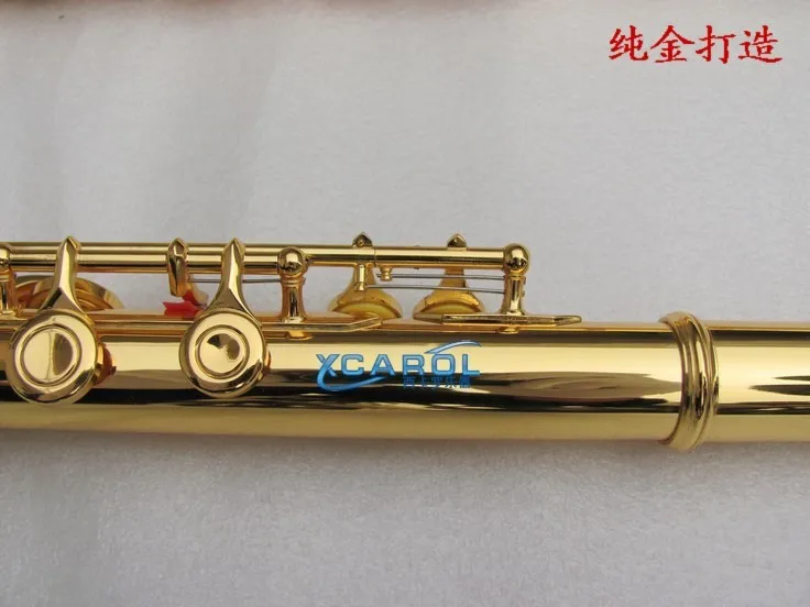 Улучшенная новая золотая пластина 16 открытая Флейта с отверстиями C Ключ+ E хороший звук