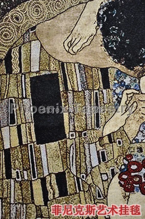 140*138 см Модный Gustav Klimt-kiss красивый настенный хлопковый ковер на стену с рисунком спальня фон настенная живопись