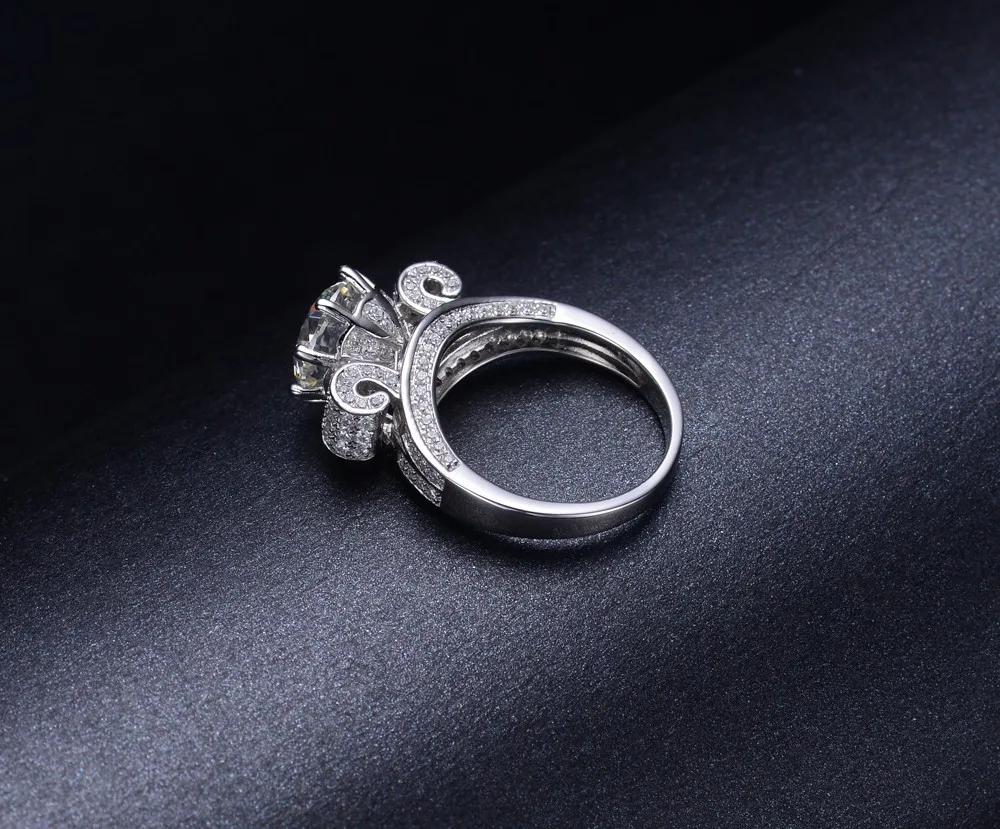 Королевский дизайнер 3Ct классические Stlye алмазные полосы для женщин Изысканные оригинальные украшения 925 серебро женское кольцо