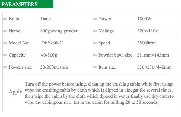 800g солод зерна бытовой Приспособления 110 V/220 V качели Нержавеющая сталь Электрический травы соль сахар фрезерный станок