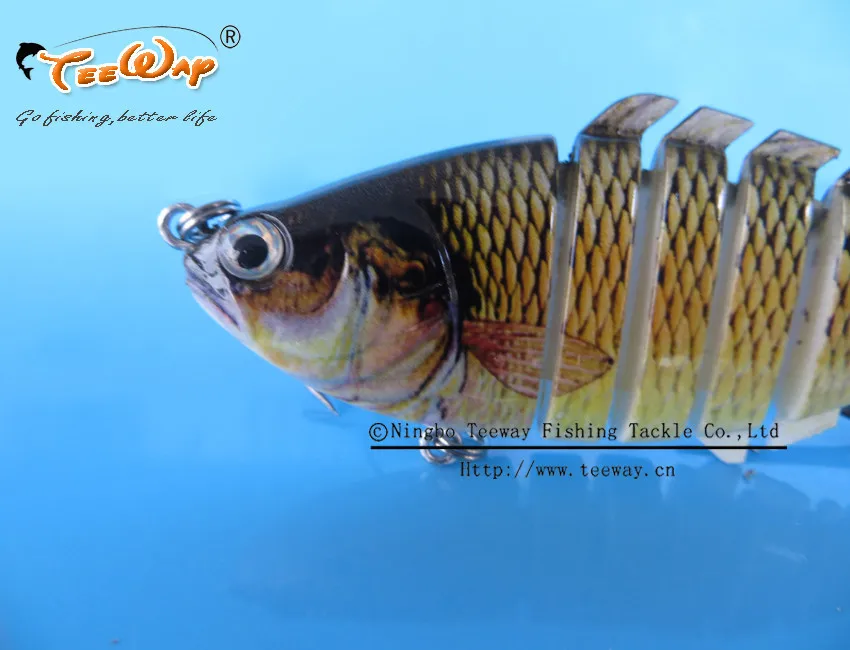 Продукт рыболовные приманки 7 Сегмент Swimbait тяжелая приманка медленная 14g 10 см рыболовный крючок Рыболовные снасти FL7-F05