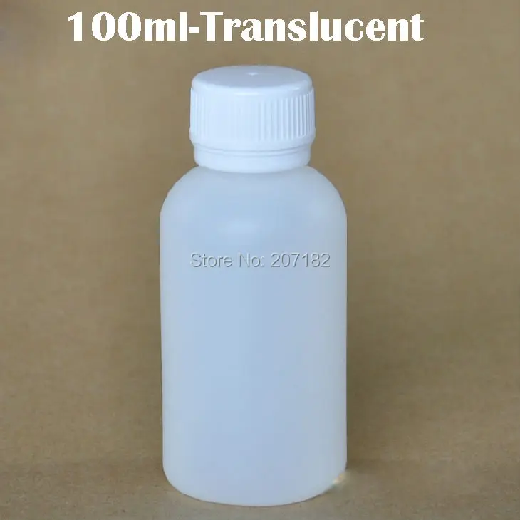 500 шт./лот) 100 мл полупрозрачная HDPE медицинская пробная бутылка, пустая бутылка, бутылка для жидкости, пластиковая бутылка с алюминиевой крышкой фольги