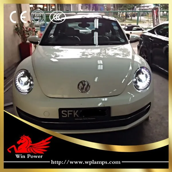 2012 2013 2014 Vw Beetle Headlights With Led Drl And Bi