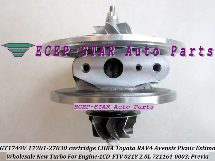 GT1749V 721164-0003 17201-27030 Turbo cartridge CHRA Turbocharger TOYOTA RAV4 Previa Avensis Picnic Estima 021Y 1CD-FTV 2.0L (2)