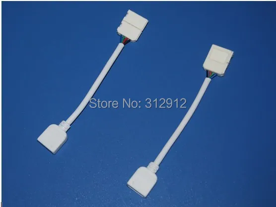 RGB 4PIN разъем до 10 мм 4PIN разъем (без пайки) с 10 см длинный кабель для 5050 Светодиодные полосы 10 мм
