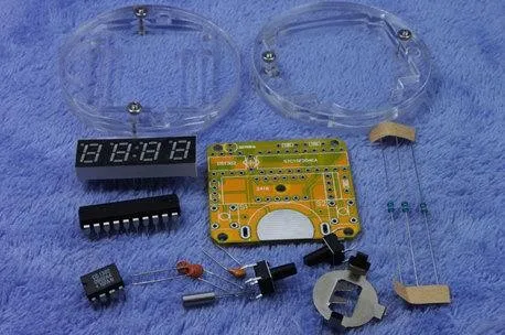 Бесплатная доставка! MCU светодиодный часы комплект светодиодных часы DIY Kit цифровые часы электронные таблицы