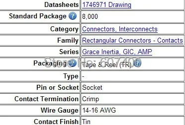 1746971-1 GRACE инерционный разъем 6,2 мм PI обжимные AMP/TE/TYCO соединители Клеммы корпуса новые и оригинальные запчасти