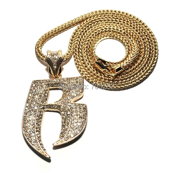 Ледяной из Bling 'R' кулон с 3" Франко цепи хип хоп ожерелье