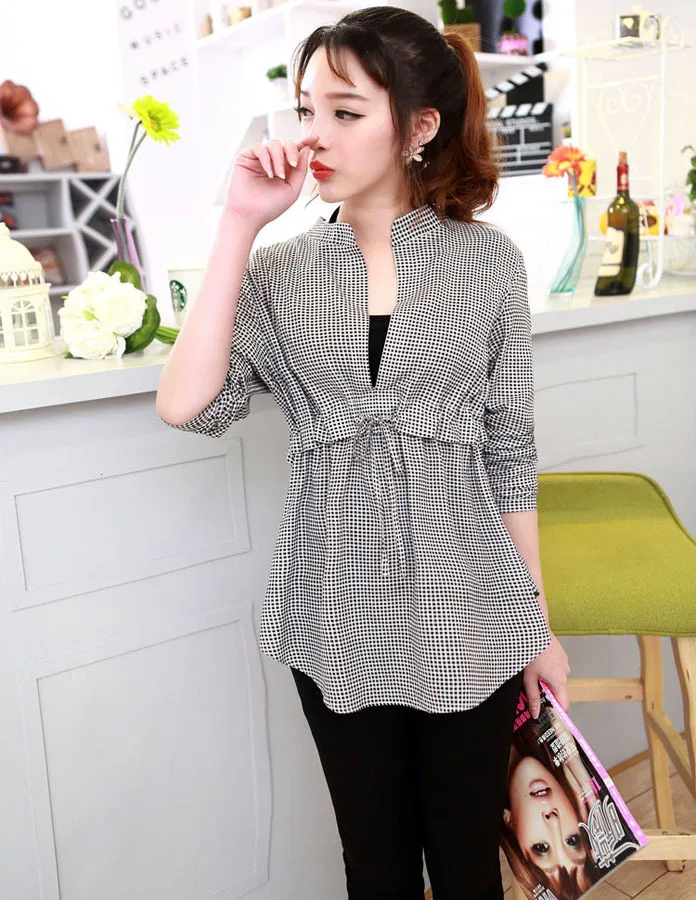 New Design 2014 Fashion Tops For Women Office Ladies Summer Plaid New Design 2014 Fashion Tops For Women Office Ladies Summer Plaid