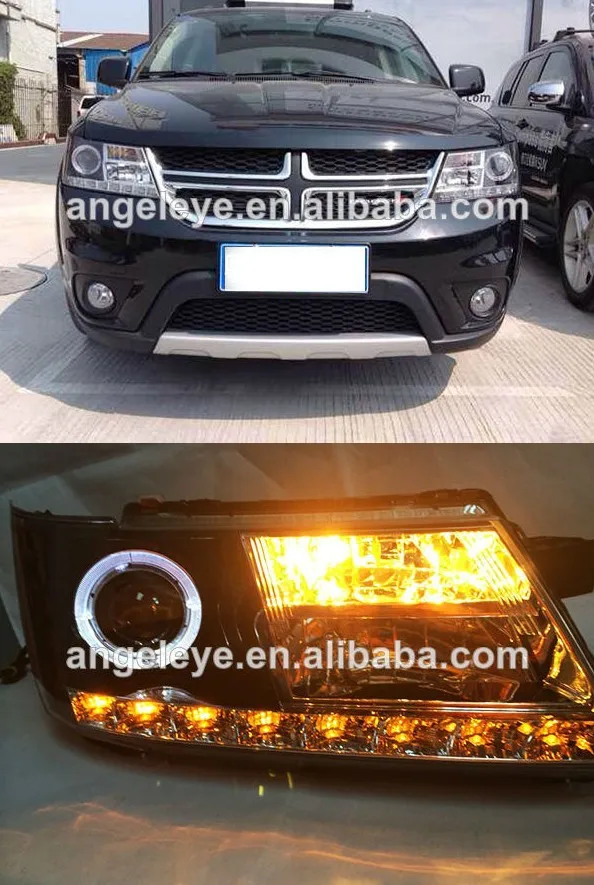 Для Dodge Journey JCUV светодиодный полосная фара с биксеноновым объективом проектора 2009- года