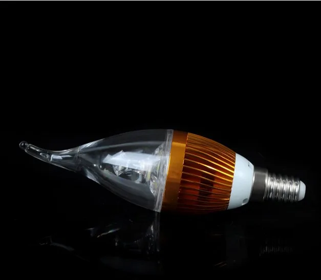 Высокое качество 3 Вт свет свечи 90-260 В 270lm Алюминий Materail 3 года гарантии E14 LED мерцания пламя свечи, лампы