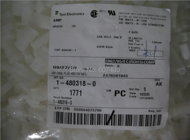 1-480318-0 разъем CONN 2 POS MATE-N-LOK TYCO Корпуса TE AMP разъемы клеммы новые и оригинальные детали