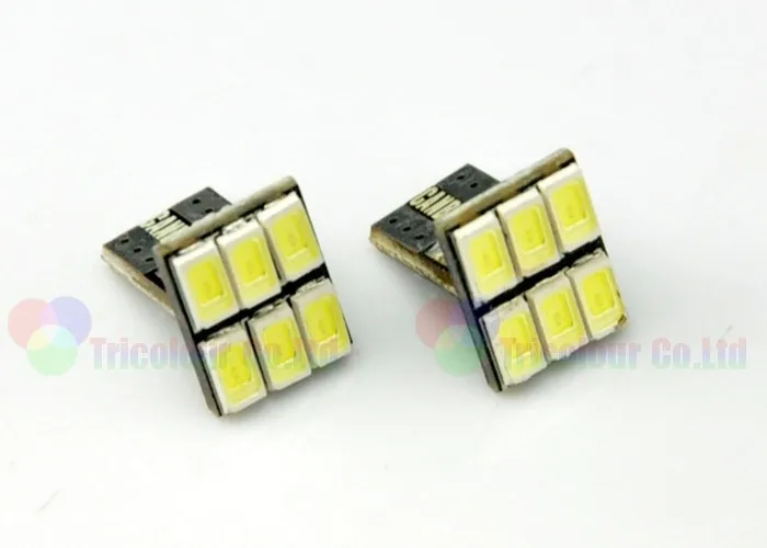 Autoec 100x T10 W5W T10 194 168 5730 6 SMD может-ошибка шины со светодиодной подсветкой Габаритные огни чтения Лампы для мотоциклов белого и синего цвета интерьера Light# lb65