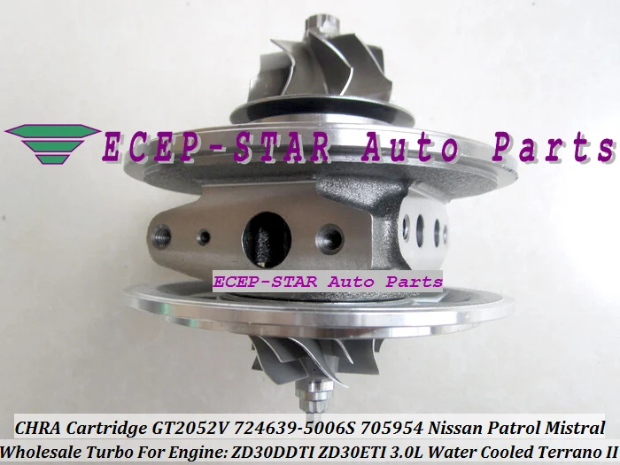 Turbo CHRA Cartridge Turbocharger Core GT2052V 724639-5006S 705954-0013 Water Cooled NISSAN Patrol Mistral TERRANO II ZD30DDTI ZD30ETI 3.0L (3)