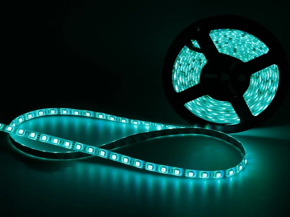 5 м/roll 150 LED RGB SMD 5050 Гибкая Нет Водонепроницаемый светодиодные полосы света with44key ИК-пульт и 3A 12 В адаптер для украшения дома