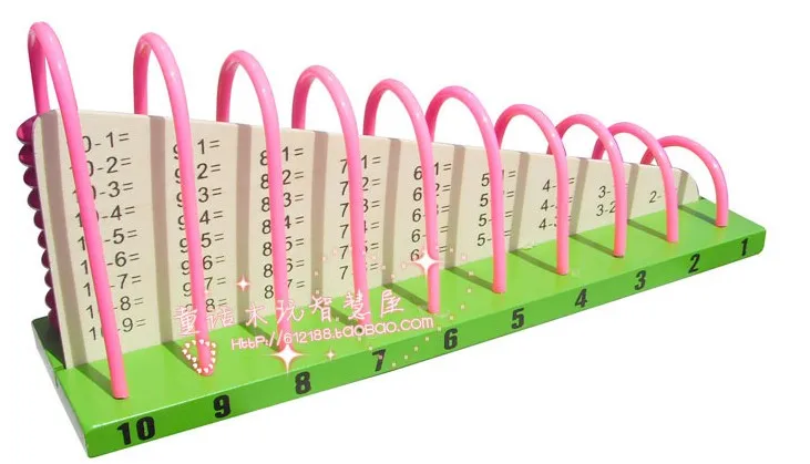 Бесплатная доставка abacus Детские Обучающие деревянные игрушка 1 + 1 расчет сложение стол для детей; из дерева сложение вычитание игрушка