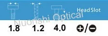 S04 1,8X1,2X4,0 мм Острый хвост 500 шт очки ремонт Мини Винт с Острый хвост голова в+ Тип