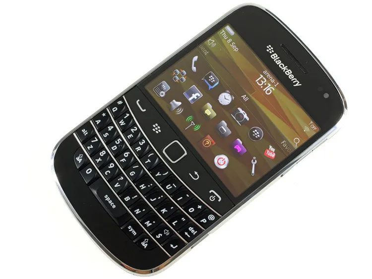 Отремонтированный Blackberry 9900 Bold Touch разблокированный 3g Смартфон QWERTY+ сенсорный экран 2,8 дюйма, WiFi, gps, МП