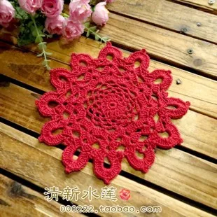 12 рис 16 см круглые салфетки с цветком для свадебного декора Подсолнух красочные Хлопковые вязаные скатерти для домашнего декора