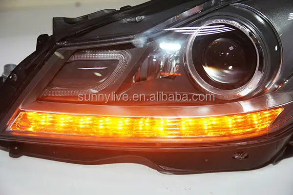 Для Mercedes-Benz W204 с 6000 K HID комплект в ближнего и дальнего света 2013