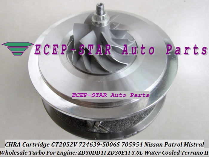 Turbo CHRA Cartridge Turbocharger Core GT2052V 724639-5006S 705954-0013 Water Cooled NISSAN Patrol Mistral TERRANO II ZD30DDTI ZD30ETI 3.0L (5)