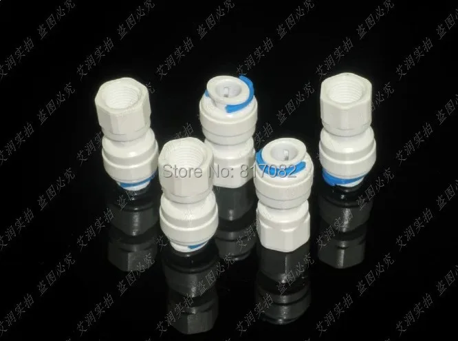 5 шт. прямо quick connect 1/4 ''OD пробки Нажмите X 1/8" Женский Аквариум воды RO женский BSP для RO фитинги
