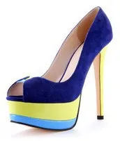 FGHGF/модная обувь на очень высоком каблуке синего цвета; пикантные модные туфли на очень высоком каблуке 16 см