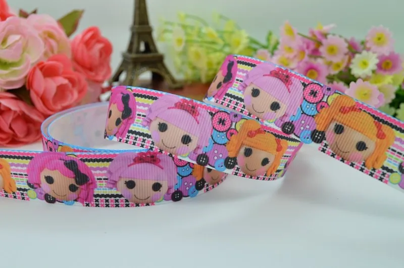 DUWES 7/" 22 мм Lalaloopsy для девочек напечатанная лента, лента для волос «сделай сам» материалы для одежды ручной работы 50 ярдов OEM