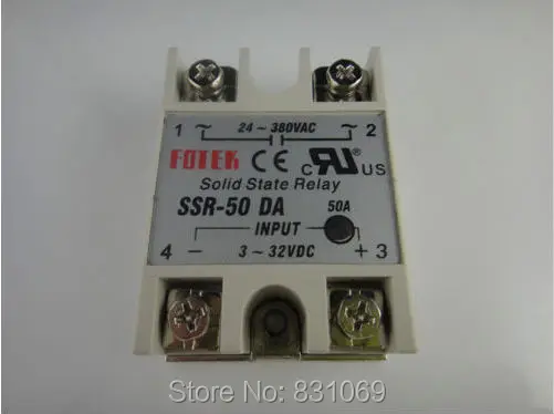 5 шт./лот твердотельные реле SSR-50DA 50A/250 V 3-32VDC/24-380VAC