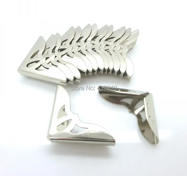 Shipping-50PCs Альбомы для скрапбукинга серебристого цвета меню папки Угловые протекторы(толщина 7 мм) 42x30 мм J1721