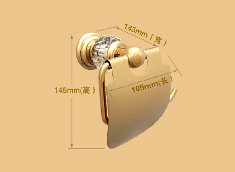 Роскошные золотые хрустальные украшения, аксессуары для ванной комнаты, набор вешалок для полотенец, держатель для бумаги, полка для щетки, санитарная скидка, посылка