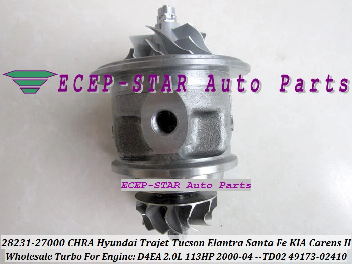TURBO cartridge CHRA Turbocharger Core TD025 28231-27000 49173-02412 For HYUNDAI Elantra Trajet Tucson Santa Fe KIA Carens II D4EA 2.0L CRDi (3)