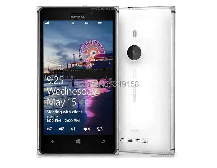 Nokia Lumia 925 разблокированный Восстановленный Windows мобильный телефон 4,5 ''8MP wifi gps 3g& 4G GSM 1G ram 16GB rom сенсорный экран