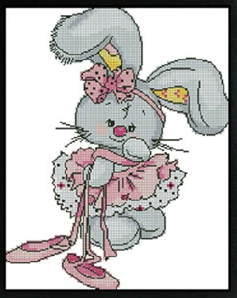 CS-229 cross stitch kit ballerina rabbit bunny dancer.jpg