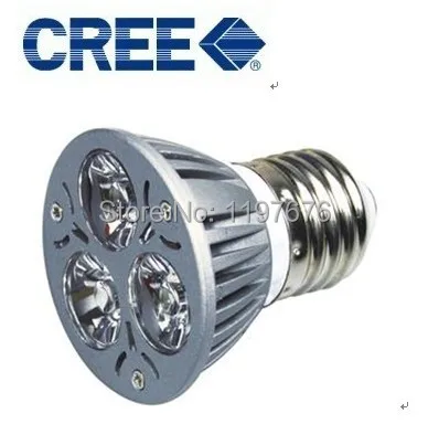 20 шт./лот лампы Светодиодные лампы E27 9 Вт 3x3 Вт AC110V/220 В затемнения светодиод лампа Spotlight Бесплатная доставка