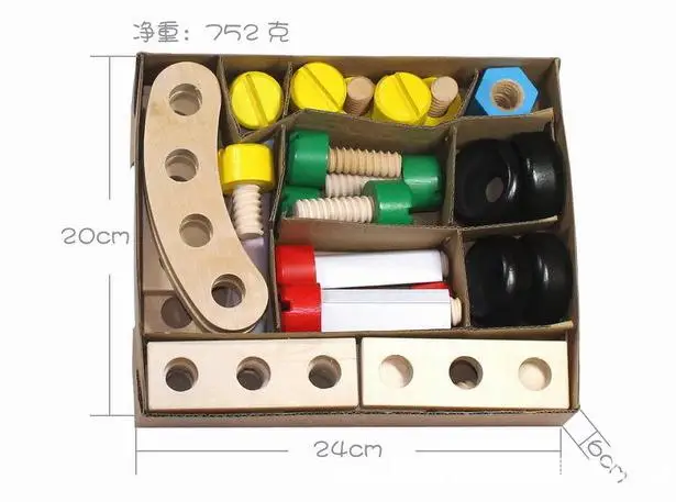 Детские деревянные игрушки в сборке, сборные строительные блоки, 30 шт., сменные гайки, комбинированный блок, обучающий, обучающий, деревянные детские блоки, игрушки